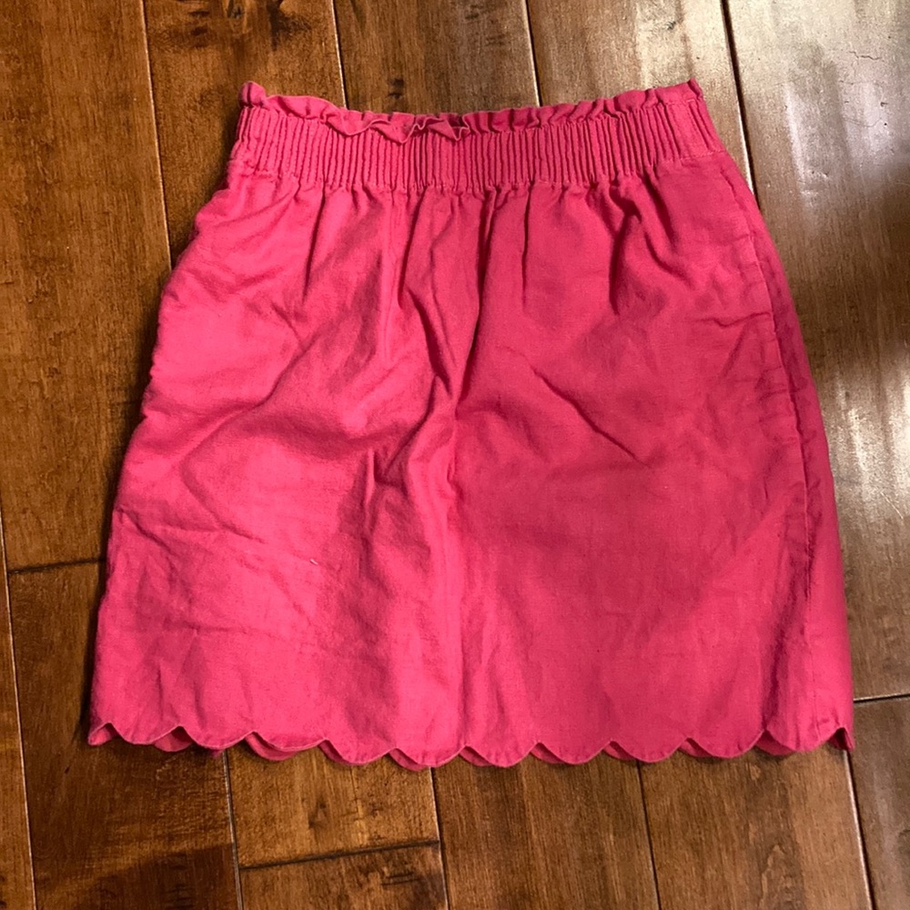 J. Crew scallop pink skirt size 00